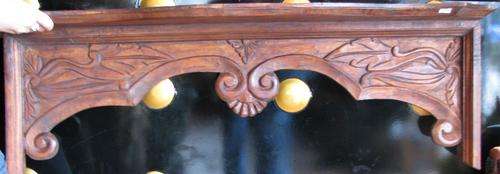 wooden shelf carved
