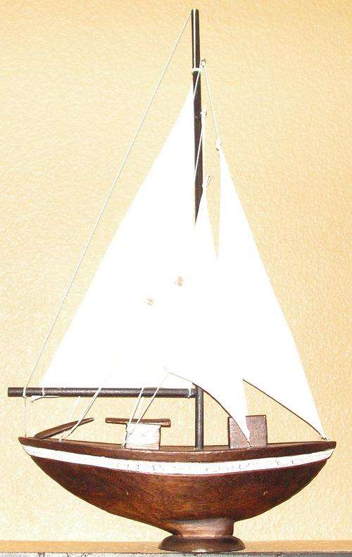 Sail boat , wooden,74cm x 48 cm