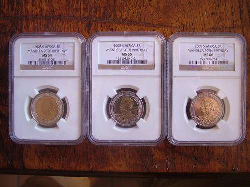 set MS  64 65 66 2008 MADIBA SET COINS //NGC//