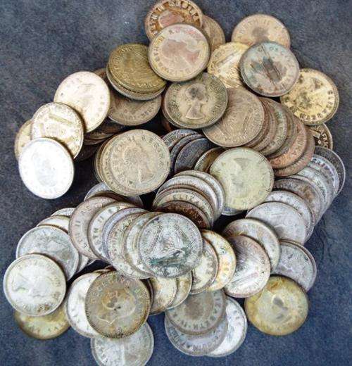 WOW 100 X   SILVER  1951 TO 1959 3 D COINS   out of grandpa safe