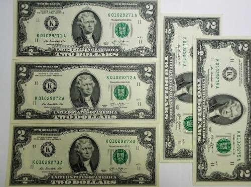 NICE UNC 2 $$$ BILLS   RARE AND OUT OF PRINT