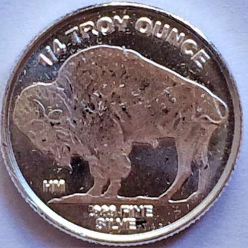 SILVER U.S.A silver buffelo /indian head  1/4 oz PURE SILVER .999