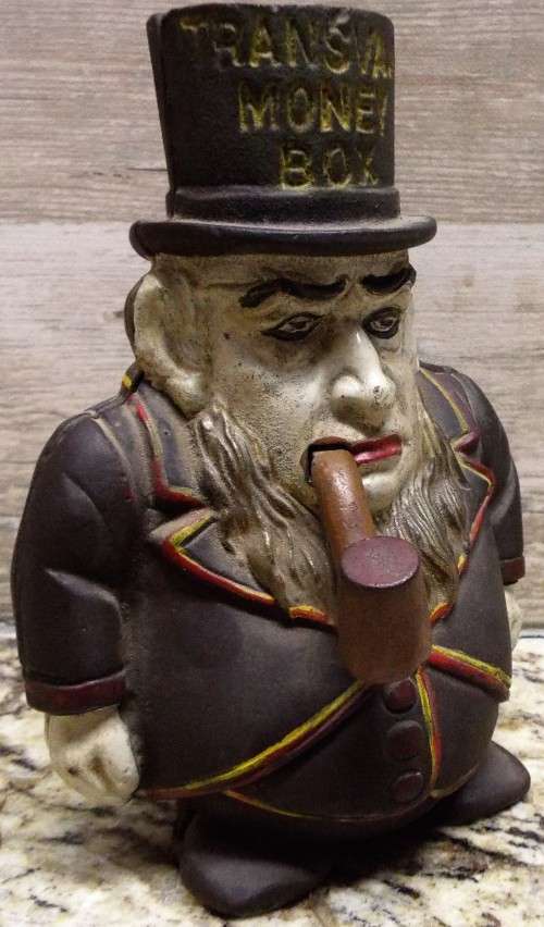 Cast Iron Paul Kruger money box