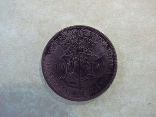 NICE  RARE 1924 2/6  SHILLING .800 SILVER