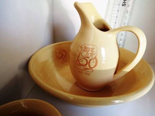 pragtige 3 stuk groot trek porselein stelletjie