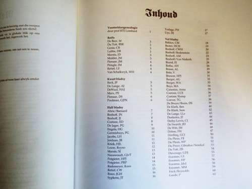 ,SKAARS AFRICANA ,,,AFRIKANER FAMILIES