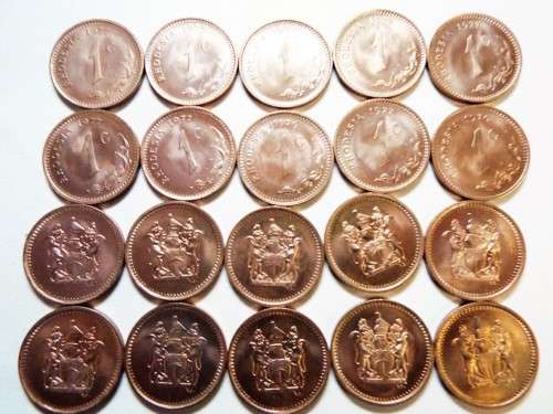 NICE 20X RHODISIA  UNC COINS AS 1 LOT