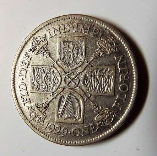 NICE  SILVER George V 1929 Florin
