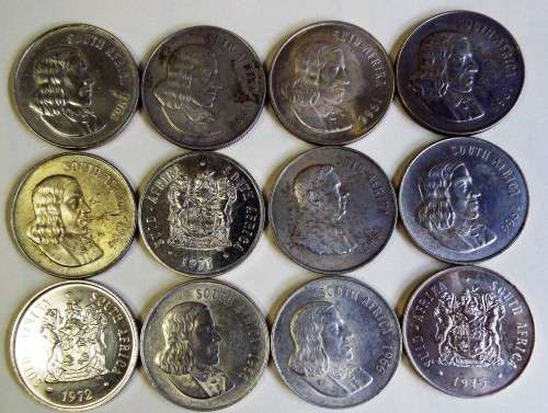 12 X SILVER R1 COINS