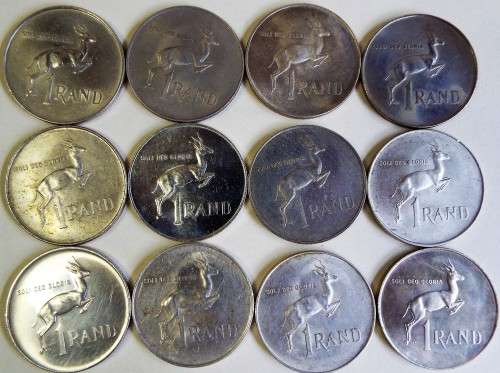 12 X SILVER R1 COINS