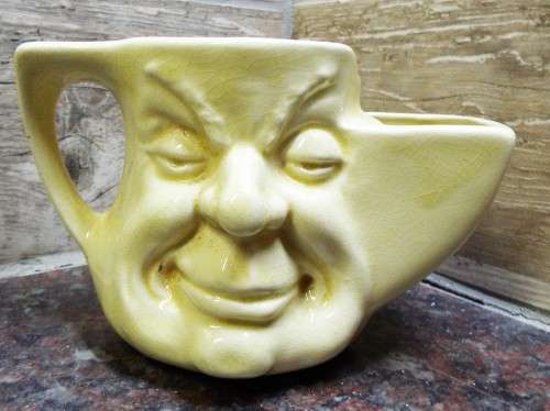 Vintage LANCASTER SANDLAND Ware BEFORE AND AFTER Toby Style Shaving Mug Rare No 852900