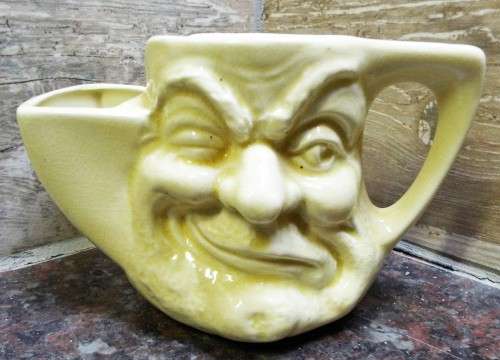 Vintage LANCASTER SANDLAND Ware BEFORE AND AFTER Toby Style Shaving Mug Rare No 852900