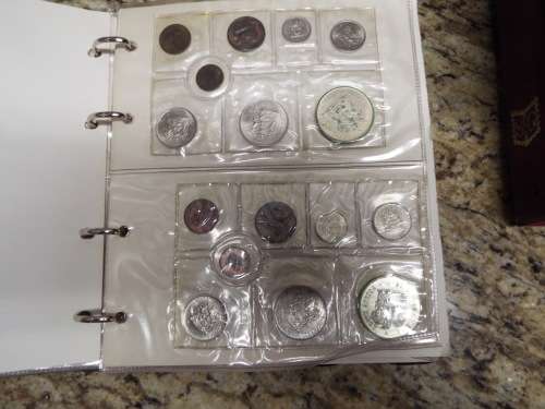 NICE file with all UNC MINT PACKS  from 1967 to 1989,,, 26 sets