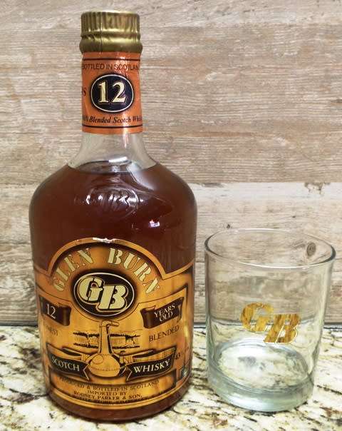 VINTAGE SUPER RARE ,,,GLEN BURN 12 YEARS OLD SCOTCH WISKY   ,,,BOTTLED IN THE 1970s