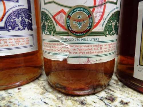 SUPER SUPER RARE 3 ,5 AND 10 YEAR K W V brandy sealed bottle ,,,BOTTLED IN THE 1970s,