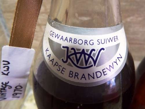 SUPER SUPER RARE 3 ,5 AND 10 YEAR K W V brandy sealed bottle ,,,BOTTLED IN THE 1970s,