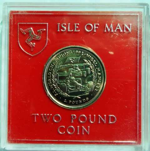 ISLE OF MAN COIN SET ,,1 POUND ,2 POUND AND CAT CROWN