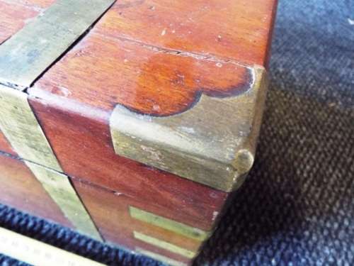 SUPER RARE Antique Brass bound Traveling Desk by J. Bramah circa 1815