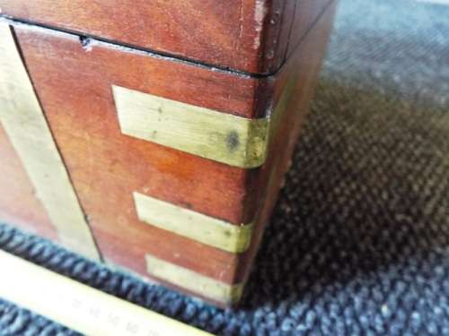 SUPER RARE Antique Brass bound Traveling Desk by J. Bramah circa 1815