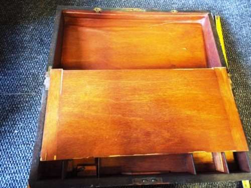 SUPER RARE Antique Brass bound Traveling Desk by J. Bramah circa 1815