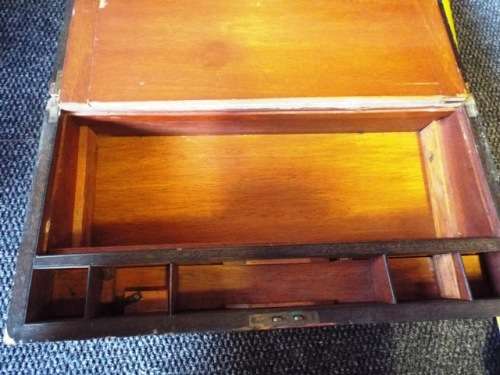 SUPER RARE Antique Brass bound Traveling Desk by J. Bramah circa 1815