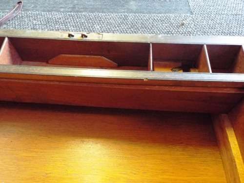 SUPER RARE Antique Brass bound Traveling Desk by J. Bramah circa 1815