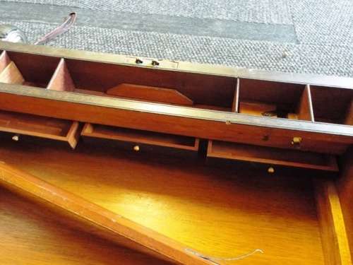 SUPER RARE Antique Brass bound Traveling Desk by J. Bramah circa 1815