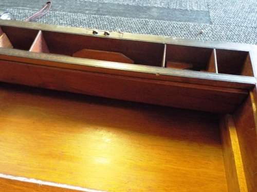 SUPER RARE Antique Brass bound Traveling Desk by J. Bramah circa 1815