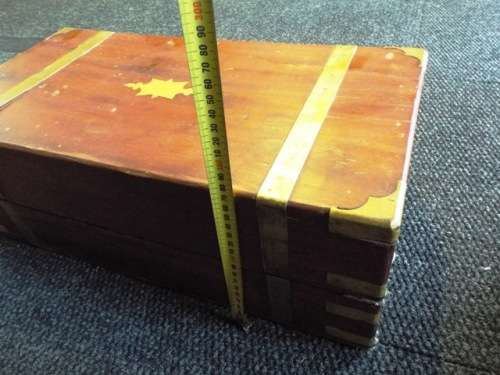 SUPER RARE Antique Brass bound Traveling Desk by J. Bramah circa 1815