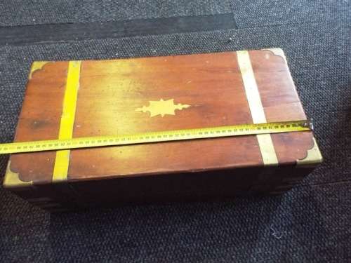 SUPER RARE Antique Brass bound Traveling Desk by J. Bramah circa 1815