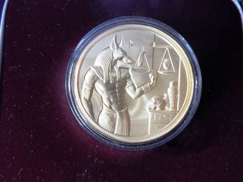 SUPER RARE,,, ANUBIS 2OZ  EGYPTIAN GOD SERIES, SIGNED BY HEIDI WASTWEET