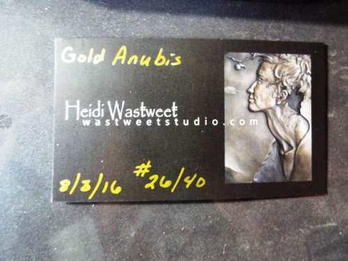SUPER RARE,,, ANUBIS 2OZ  EGYPTIAN GOD SERIES, SIGNED BY HEIDI WASTWEET
