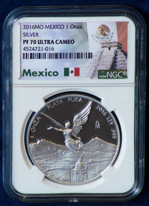 2016-Mo Mexico 1 oz Silver Libertad Proof NGC PF70 UC (Exclusive Mexico Label)