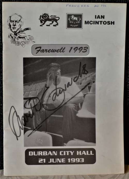 WOW IAN MCINTOSH FAREWELL 1993 WITH SIGNATURES