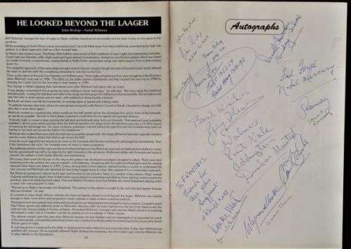 WOW IAN MCINTOSH FAREWELL 1993 WITH SIGNATURES