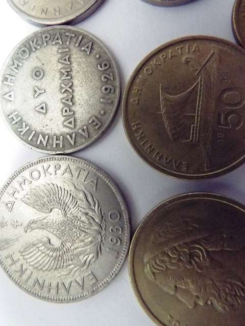 NICE OLD GREECE LOT OF COINS