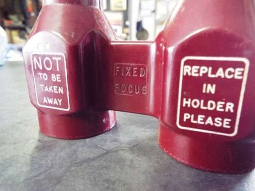 Bakelite Fixed Focus Binoculars - U.A.D.C. Ltd. Temple Chambers E.C.4