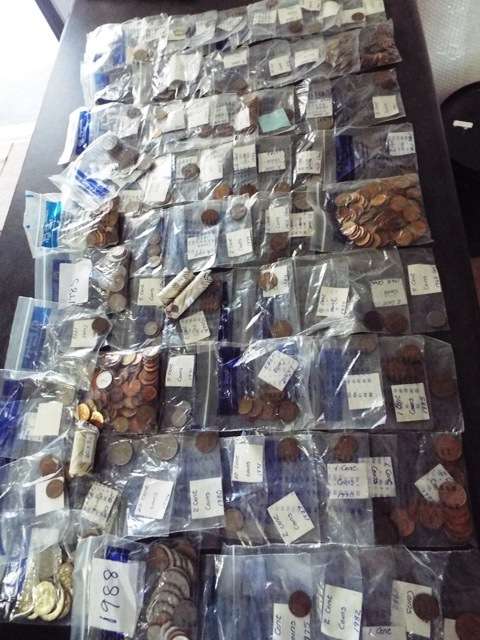 BANK BAG FULL OF S A  COINS bag no 2