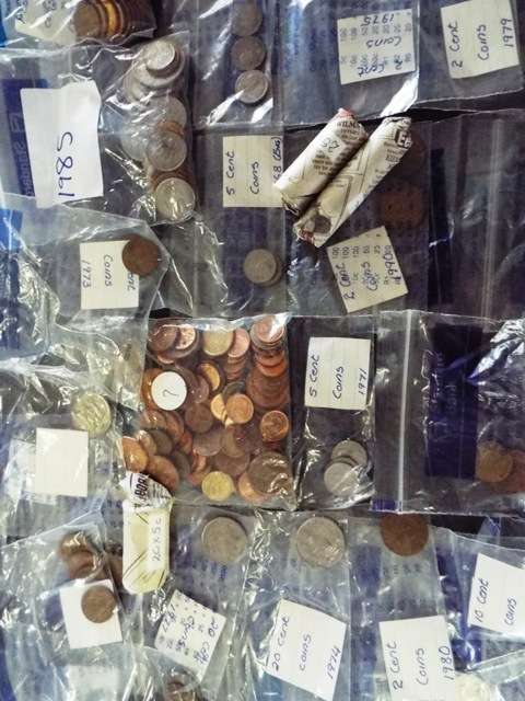 BANK BAG FULL OF S A  COINS bag no 2