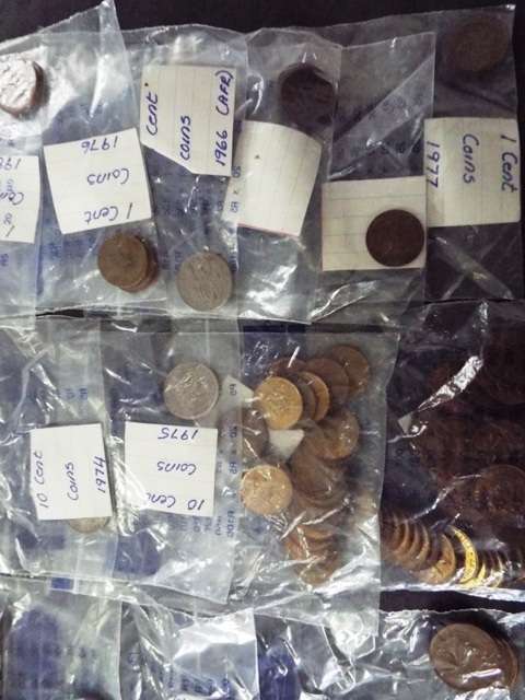 BANK BAG FULL OF S A  COINS bag no 2