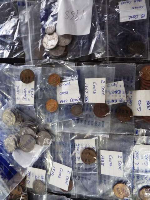 BANK BAG FULL OF S A  COINS bag no 2