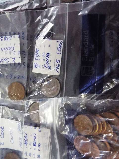 BANK BAG FULL OF S A  COINS bag no 2