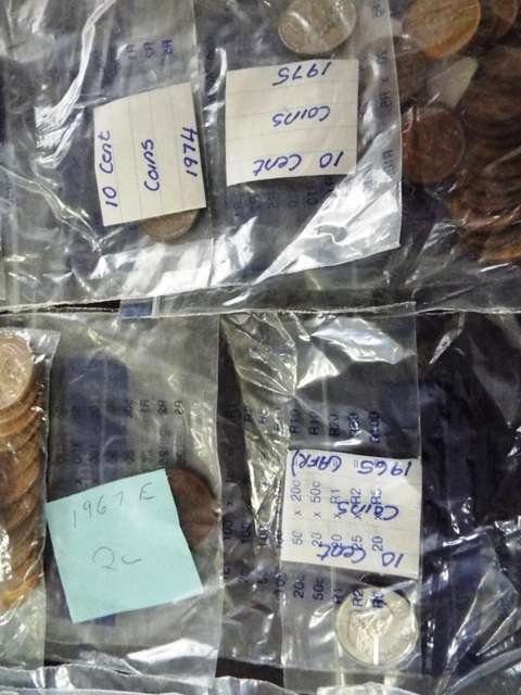 BANK BAG FULL OF S A  COINS bag no 2