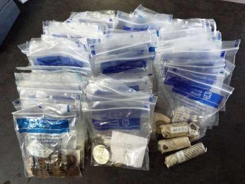 BANK BAG FULL OF S A  COINS bag no 2