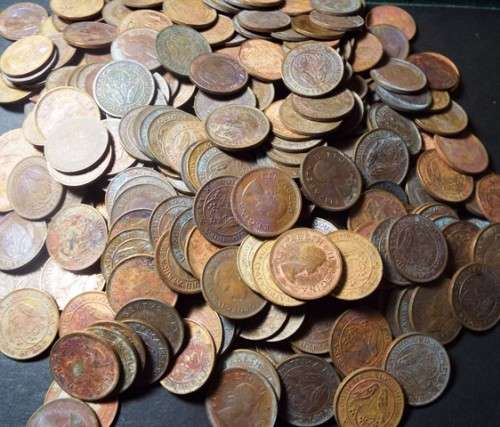 WOW OVER 350 Union of South Africa: Quarter Pennys as 1 big lot