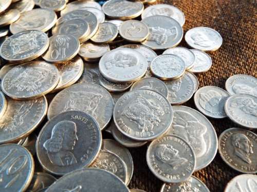 WOW OVER 500  South Africa nickel lot 5c 10c 20c 50c andR1 ,,, as 1 big lot