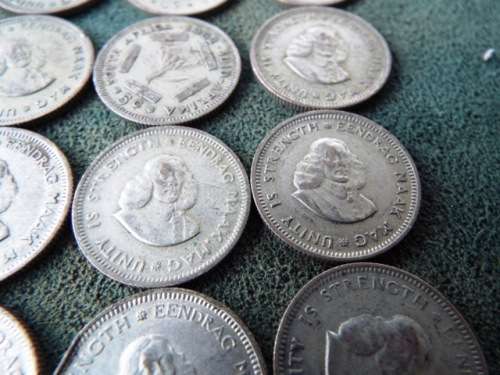60 X SILVER 5c COINS