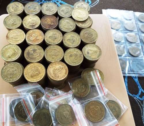 WOW OVER 500 1961/62/63/64 1c of South Africa: 1 c  as 1 big lot over 5 kg of yellow copper coins