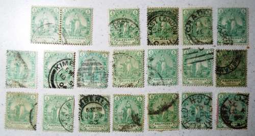 20 x 1893 Hope standing ,cape of good hope stamps as  1 lot     @R1 start