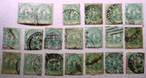 20 x 1893 Hope standing ,cape of good hope stamps as  1 lot     @R1 start
